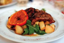 Peach Poblano Pork Chops