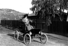 Question: When did the first automobile come to Santa Barbara?’