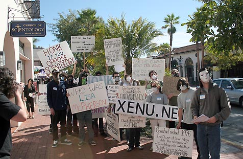 Scientology protest on the way back, I told them they neede…