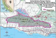 Los Padres Forest Closed West of Gibraltar Road