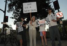 Workers Protest Bailout Proposal