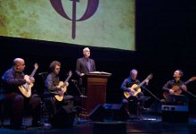 John Cleese in Don Quixote, with the Los Angeles Guitar Quartet