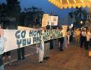 Protesters Rally Against Blair