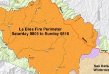 La Brea Fire, Day Ten