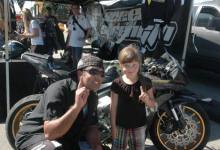 Stunt Motorcyclist Entertains Troops