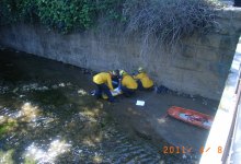 City Firefighters Rescue Man in Creek Bed