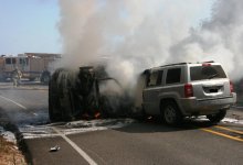 Highway 154 Car Accident Starts Fire
