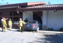 Car Crashes into Bank of America