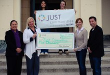 Southern California Edison presents a $5,000 donation to Santa Barbara-based nonprofit Just Communities