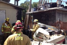 Funk Zone Fire Contained to Storage Yard