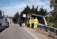 Overturned Truck Closes Calle Real