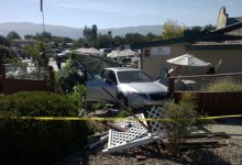 Car Crashes Into Gazebo, Traps Young Child