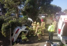 Two Rescued in Morning Rollover Accident