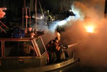 Catamaran Catches Fire in Harbor