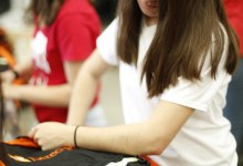 Volunteers Assemble Direct Relief Medical Backpacks