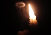 Missile Blasts Off and Blows Smoke Ring