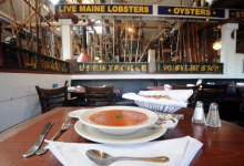 Enjoying Enterprise Fish Co.’s Manhattan Clam Chowder
