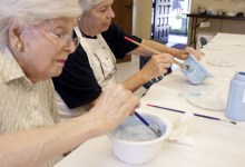 Seniors Spin Ceramics for Empty Bowls