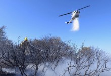 First Responders Combat Fire Along West Camino Cielo