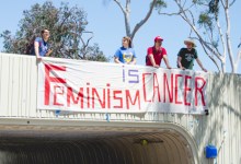 ‘Feminism is Cancer’ Banner Sparks Heated Debate