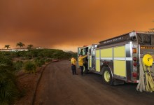 Whittier Fire Expected to Move Downslope Tonight