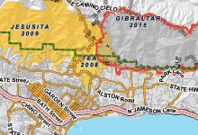 Here’s Exactly How Far the Thomas Fire Has Eaten into Montecito, Santa Barbara