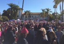 Crowd Fills De la Guerra Plaza for Women’s Rally