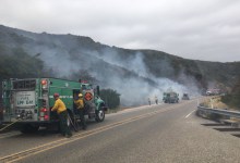 Spot Fires Merge into an Acre on Highway 154