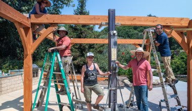 Building Community and a Pergola at Alpha Resource Center