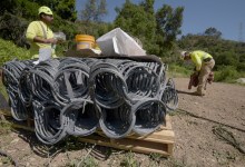 Crews Prep for Debris Net Installation in San Ysidro Canyon