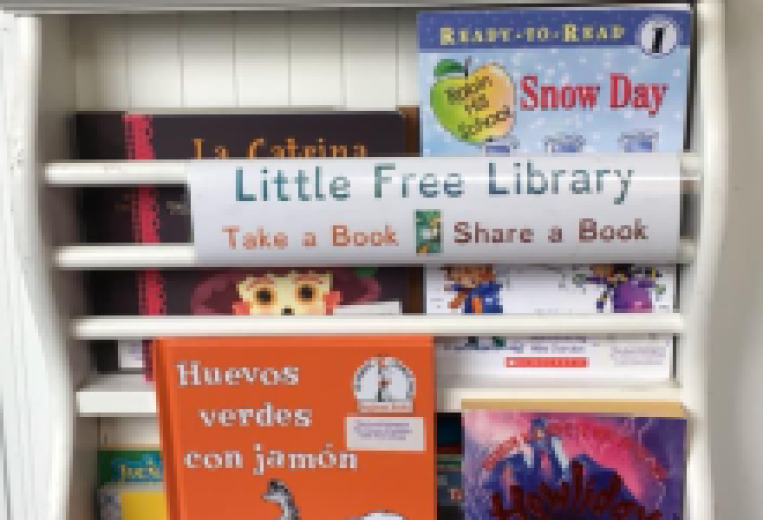 Local Book Club Launches Little Free Laundromat Library for Children