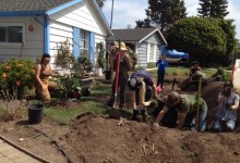 Turquoise, Orange, and White Rain Garden Workshop
