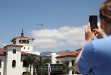 Air National Guard F-15s Salute Medical Workers