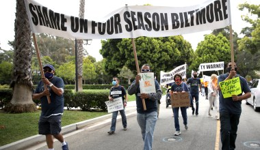 Big Turnout for Biltmore Protest Against Ty Warner, Four Seasons