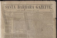 A Digitized Version of Santa Barbara’s First Newspaper