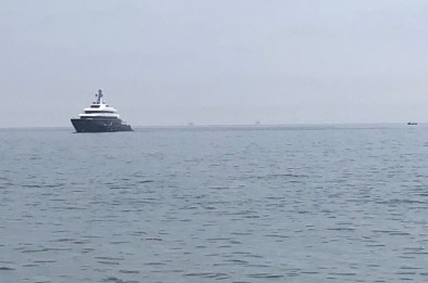 super yacht in newport harbor
