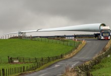 Strauss Wind Energy Deliveries on the Road