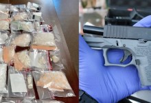Hit-and-Run Arrest and Man Found with Gun and Four Pounds of Narcotics