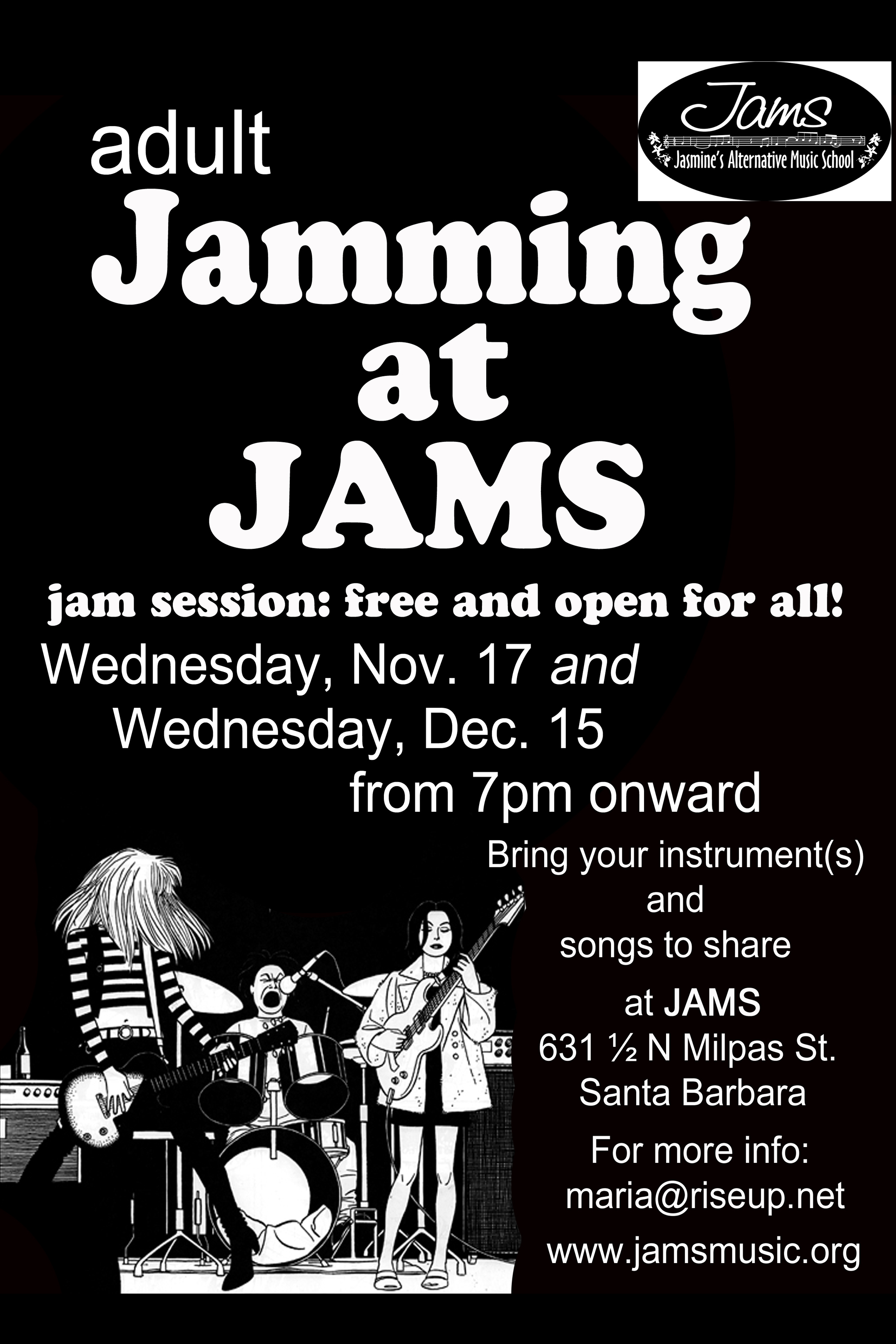 In Person Open jam session at JAMS The Santa Barbara Independent