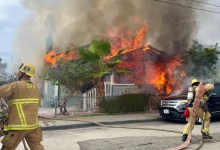 Santa Barbara Police, Bystander Rescue Man Trapped in Burning Home on Spring Street