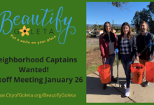 Beautify Goleta Kick Off Meeting Scheduled for January 26