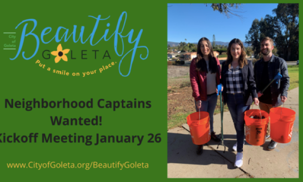 Beautify Goleta Kick Off Meeting Scheduled for January 26