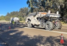 Potholes on Cathedral Oaks Under Repair