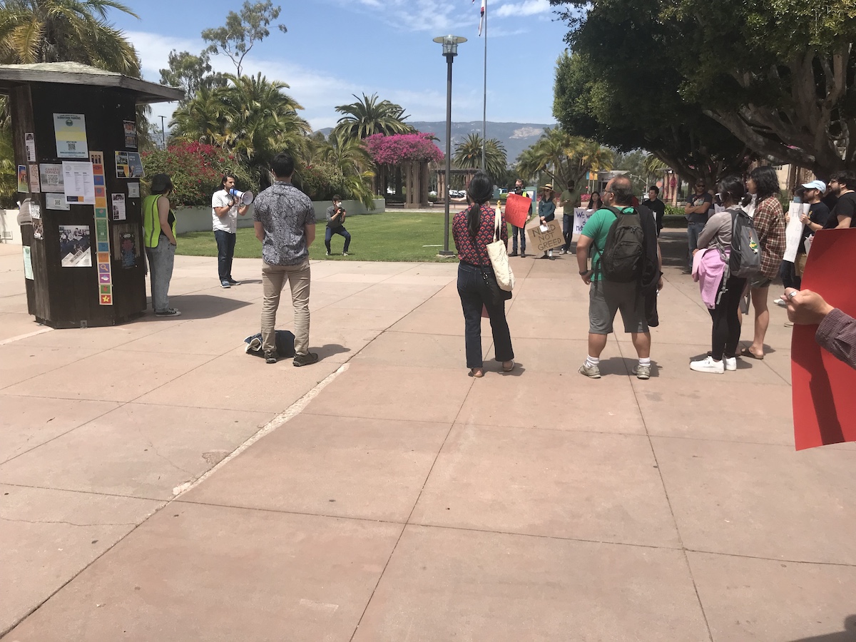 Graduate Students at UC Santa Barbara Rally for Improved Wages - The