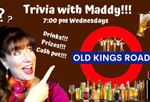 Pub Quiz with Maddy at Old Kings Road!!!