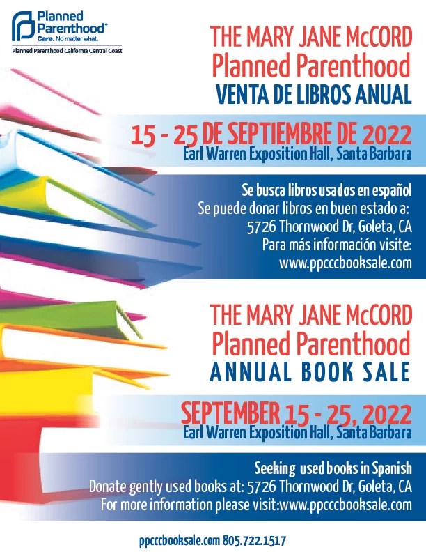 The Mary Jane McCord Planned Parenthood Book Sale The Santa Barbara