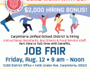 Carpinteria Schools Job Fair Friday, August 12