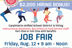 Carpinteria Schools Job Fair Friday, August 12