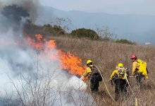 Annie Fire in Foothills Above Goleta