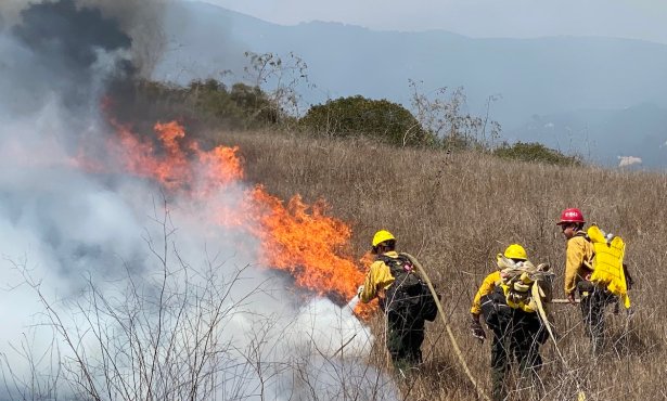 Annie Fire in Foothills Above Goleta